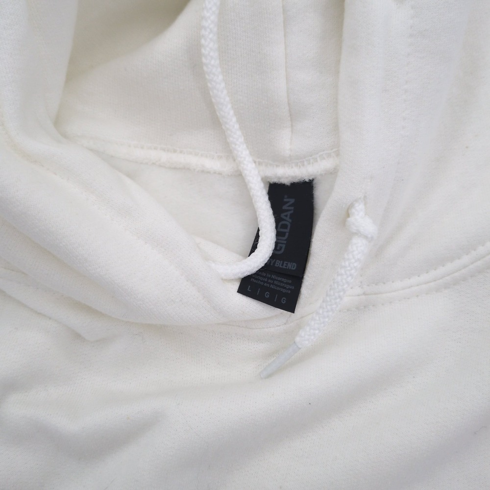 Mac Miller I Love Life Thank You Hoodie Size L Cream White ILLTY Mixtape Merch - Picture 6 of 6
